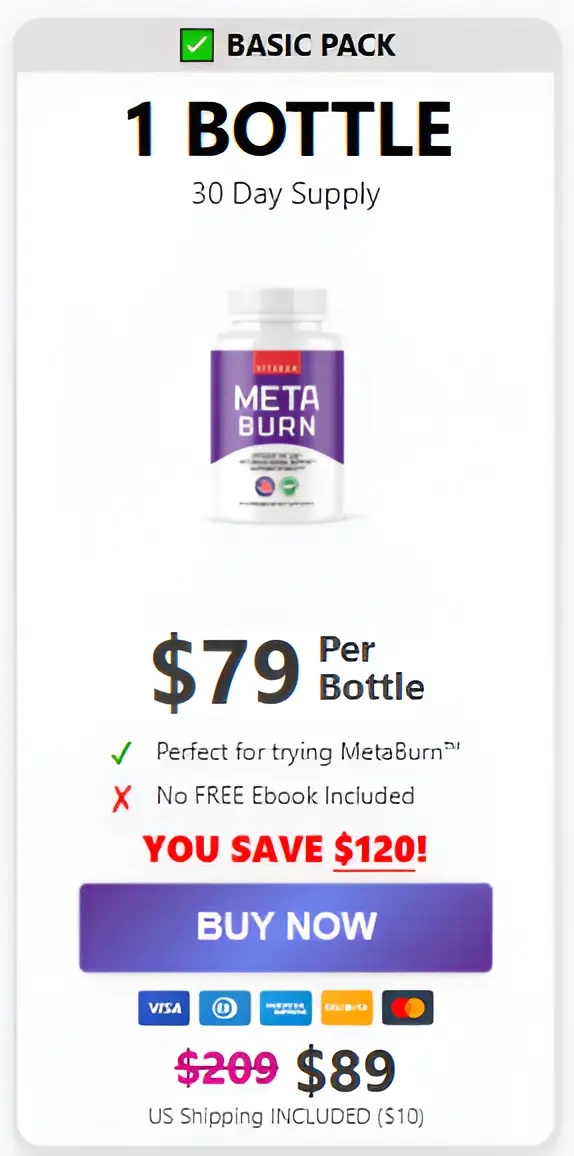MetaBurn 1 bottle pricing