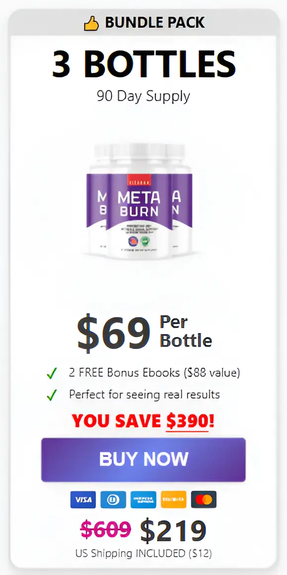 MetaBurn 3 bottles pricing